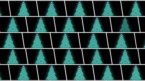 neon green christmas trees pattern
