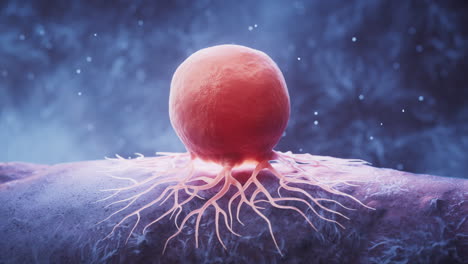 biological cancer cell and disease, 3d rendering.