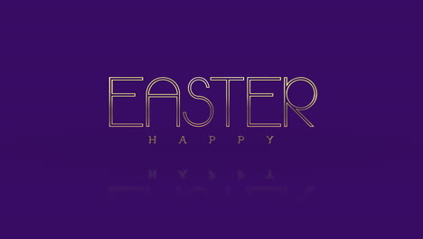 elegance and fashion happy easter text on purple gradient