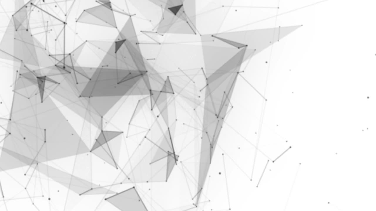 Plexus fantasy abstract technology. Abstract geometric background with moving lines, dots and triangles. Science. Medicine and technology. Loop animations