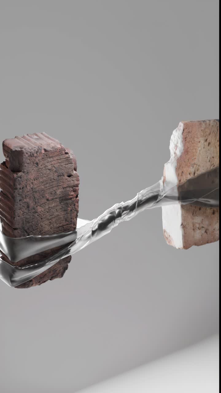 Bricks Wrapped in Plastic Wrap