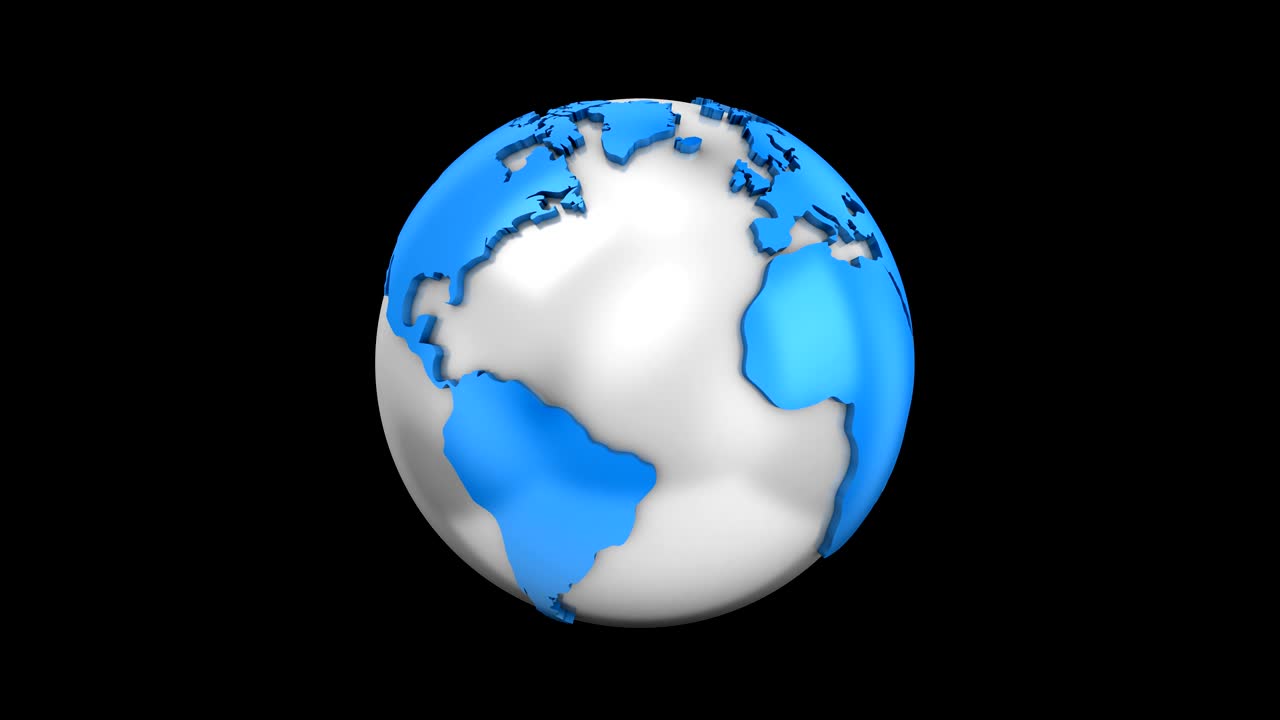 세계 지도가 지구로 변합니다.