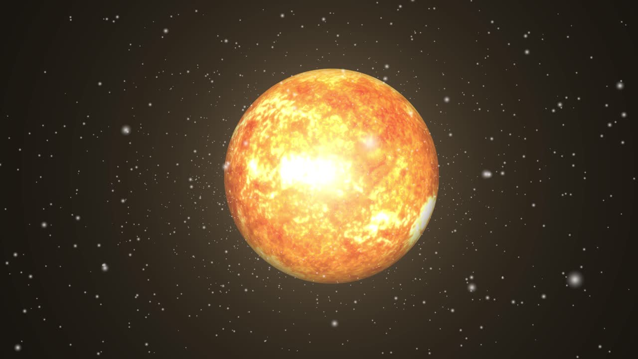 우주에서 빛나는 태양