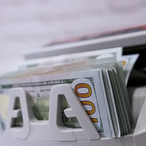 money counting equipment for paper money calculation. us national paper currency