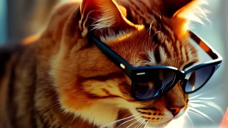 cool cat wearing sunglasses