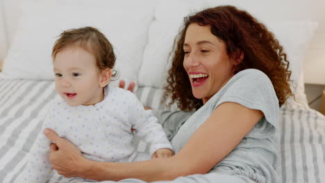 happy mother and baby