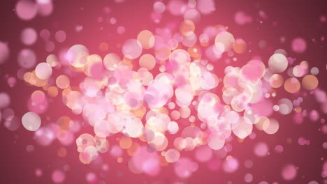 fondo lleno de burbujas de luz rosadas