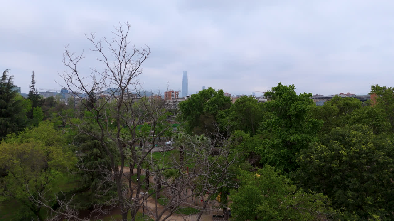 santiago de chile distrito financiero tiempo de lapso providencia en la mañana de invierno