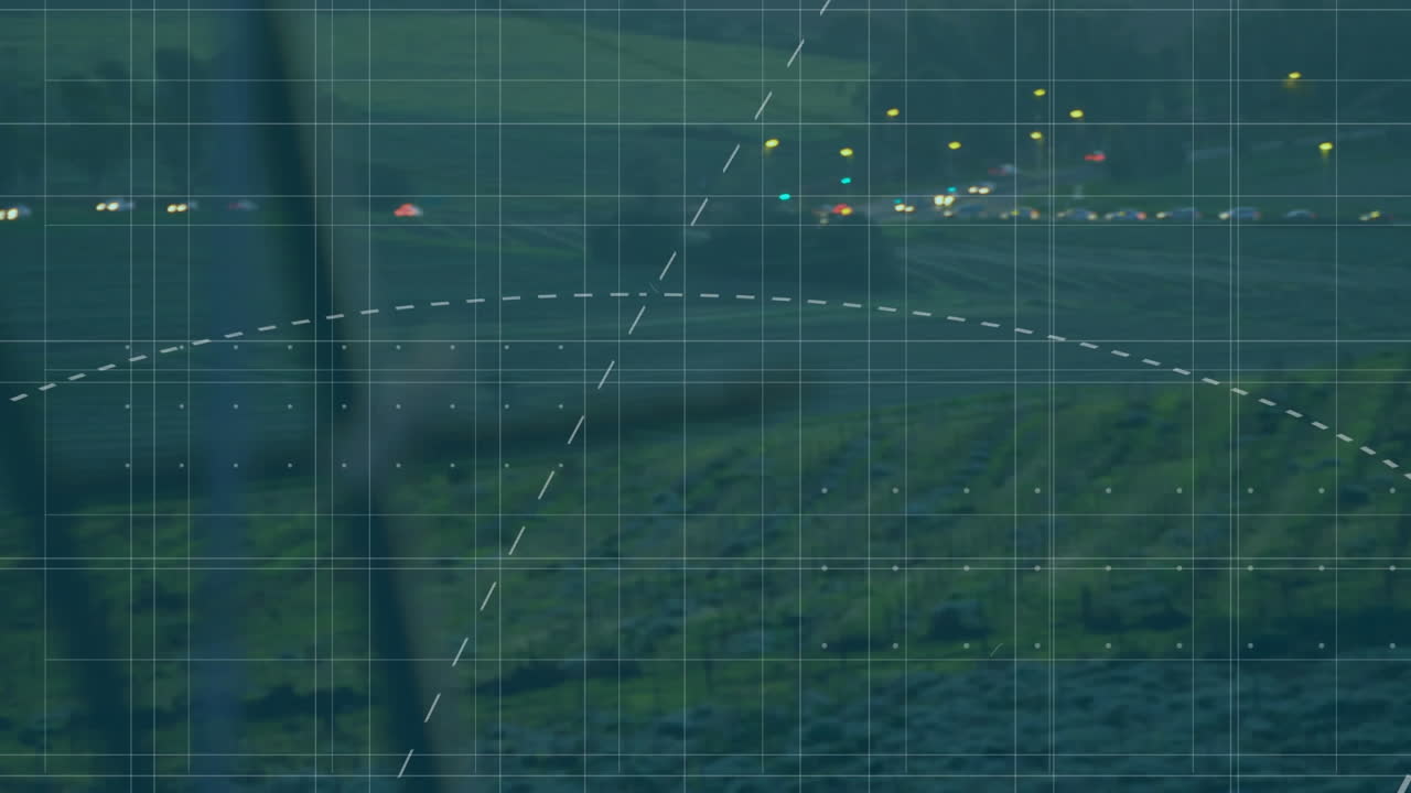 가시선의 근접 사진에 대한 수학적 방정식의 애니메이션