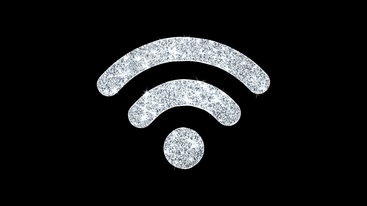 icono de vista del ojo humano brillante bucle de brillo partículas parpadeantes.