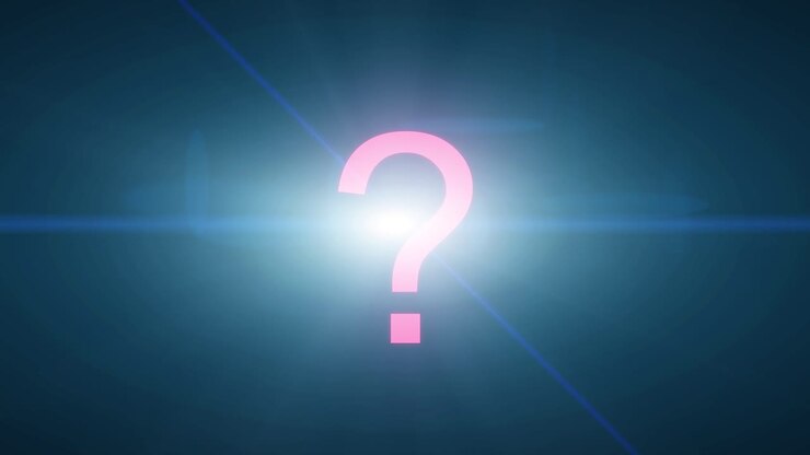 Question mark exploding forming letters numbers transition idea help faq answer