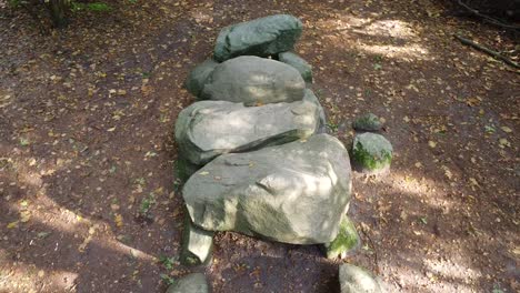 dolmens in a beautiful forest in the netherlands, drenthe