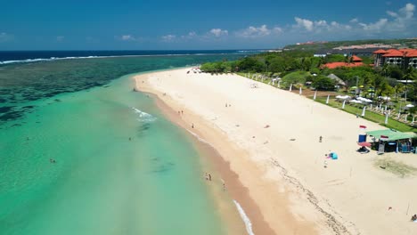 aerial over nusa dua beach, bali, indonesia