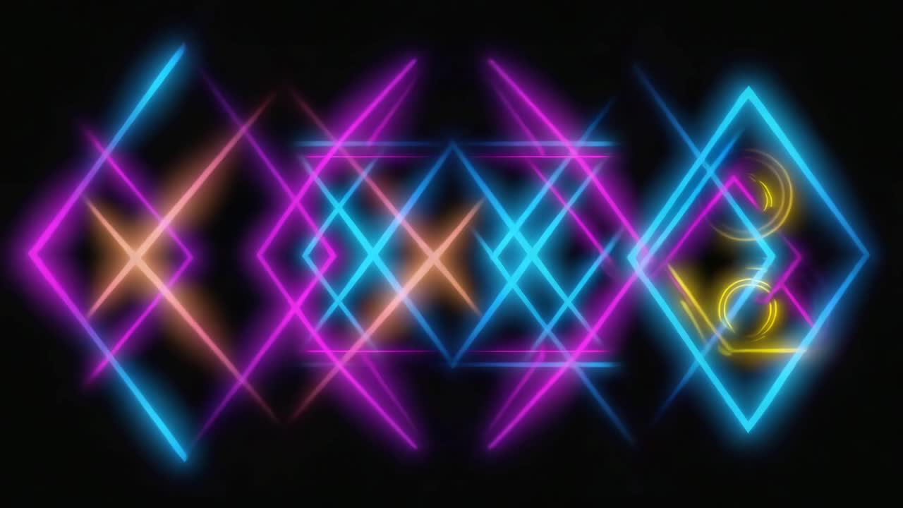 formas geométricas de neón abstractas