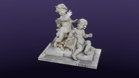 putti group in the burggarten vienna, cg, camera orbits