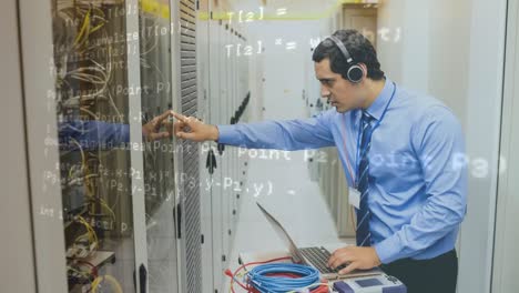 Man-working-in-Server-Room