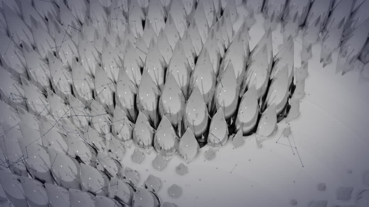 하 바탕에 다채로운 선과 디지털 트리의 애니메이션