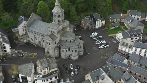 unique romanesque french church in orcival, basilica notre dame d'orcival