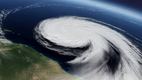 massive hurricane viewed from space