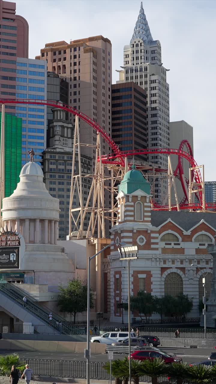 New York-New York Hotel and Casino con montagne russe a Las Vegas
