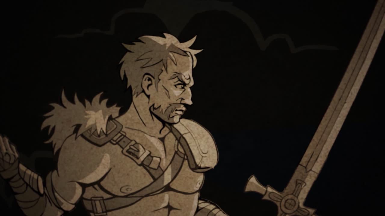 ilustración de fantasía de combate