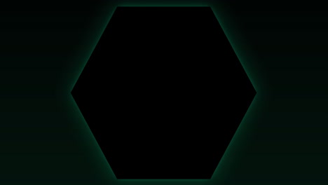 animación de la formación brillante de hexágonos verdes que parpadean en un bucle sin costuras