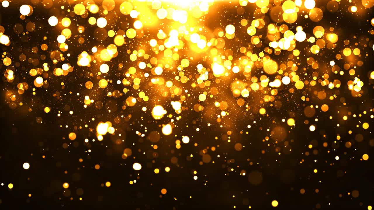 골든 보크 스파클 축제 배경 4k 루프 가능한 비디오 제목에 적합합니다 크리스마스, 파티, 이벤트 및 비즈니스 이름의 애니메이션을 드러니다.