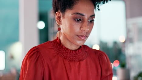 shoulder pain, stress and night with black woman
