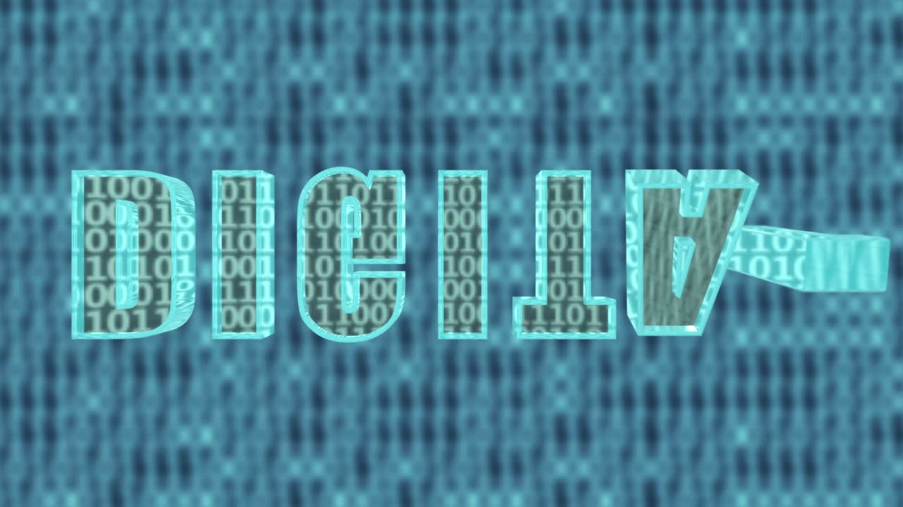 3D animated word DIGITAL