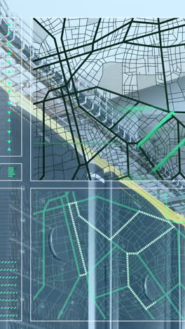 animation of data processing over server room