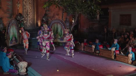 legong and ramayana traditional theater dance performance held at ubud palace, bali