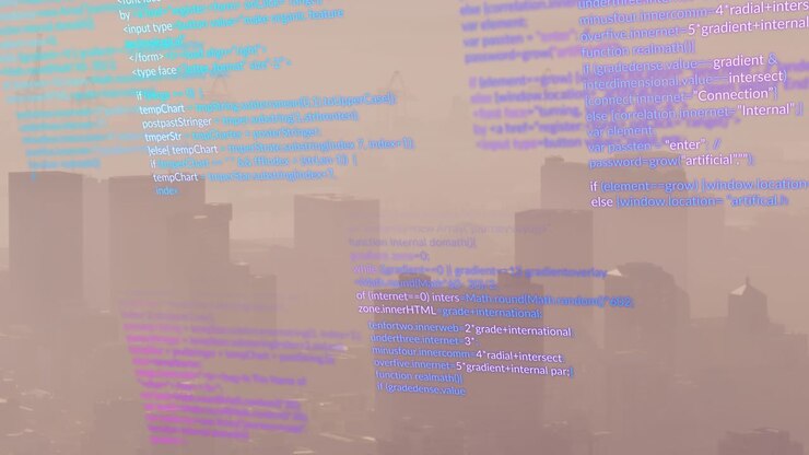 Animation of data processing over american dollar banknote