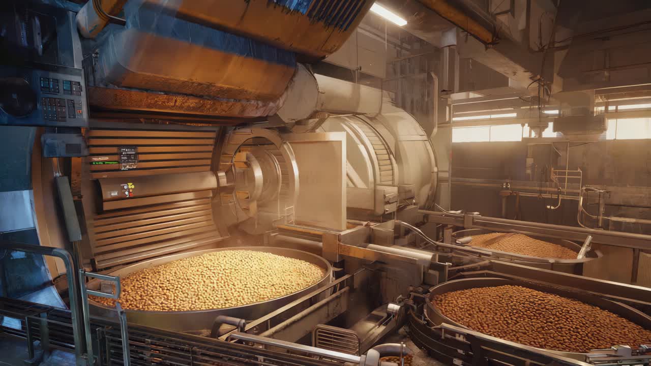 Food Processing Machinery in Industrial Factory