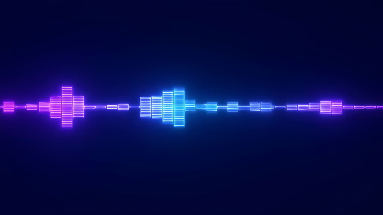 Dynamic Music Visualization with Glowing Neon Bars