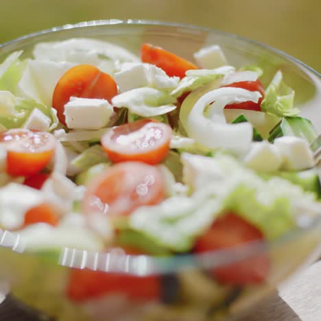 bowl of fresh mixed green salad