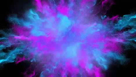 explosión de polvo de colores