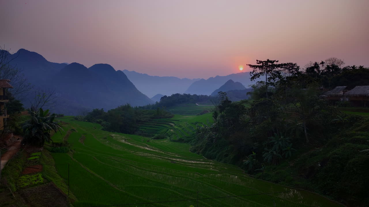 Stunning Scenery Of Terraced Rice Fields In Pu Luong, Thanh Hoa Province, Northern Vietnam. Aerial Shot