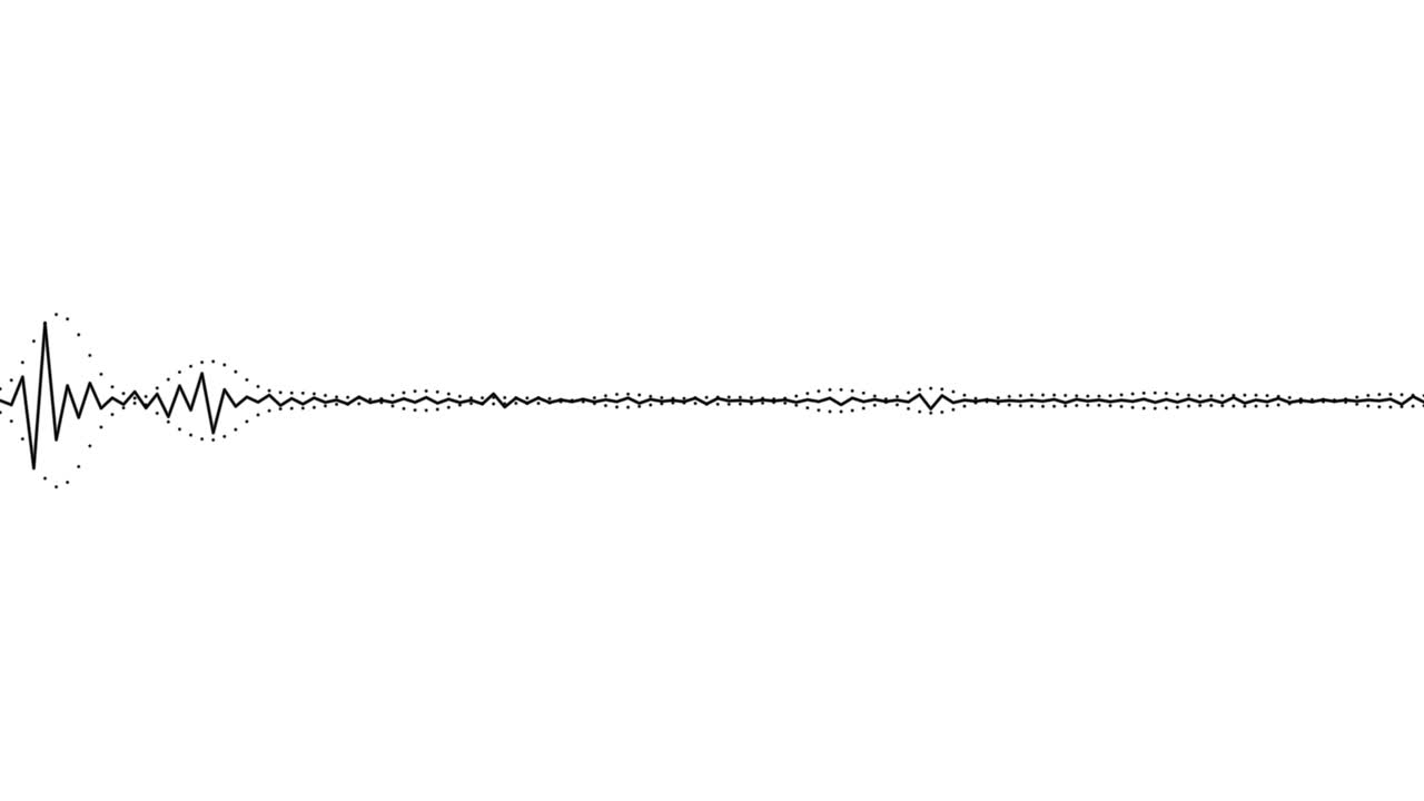 un simple efecto de visualización de audio en blanco y negro-8