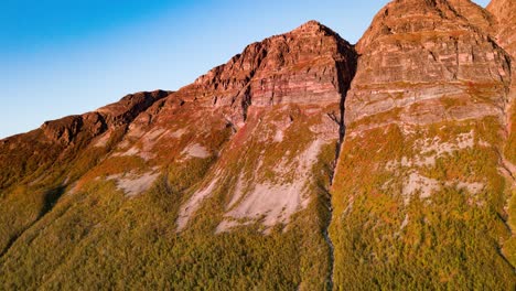 mountain range towering over the valley