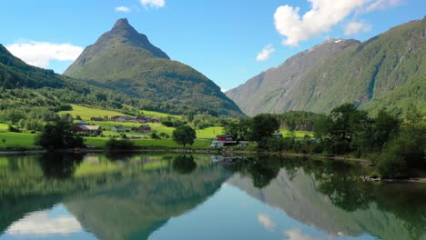 aerial footage beautiful nature norway