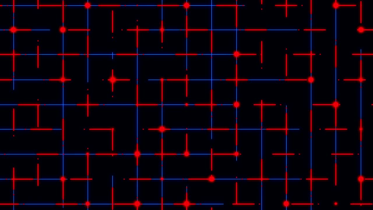 추상적인 컴퓨터 그리드 배경, 원활한 루프 생성 애니메이션