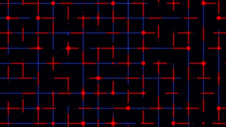 Abstrakt computergitterbaggrund. Sømløs loop-genereret animation