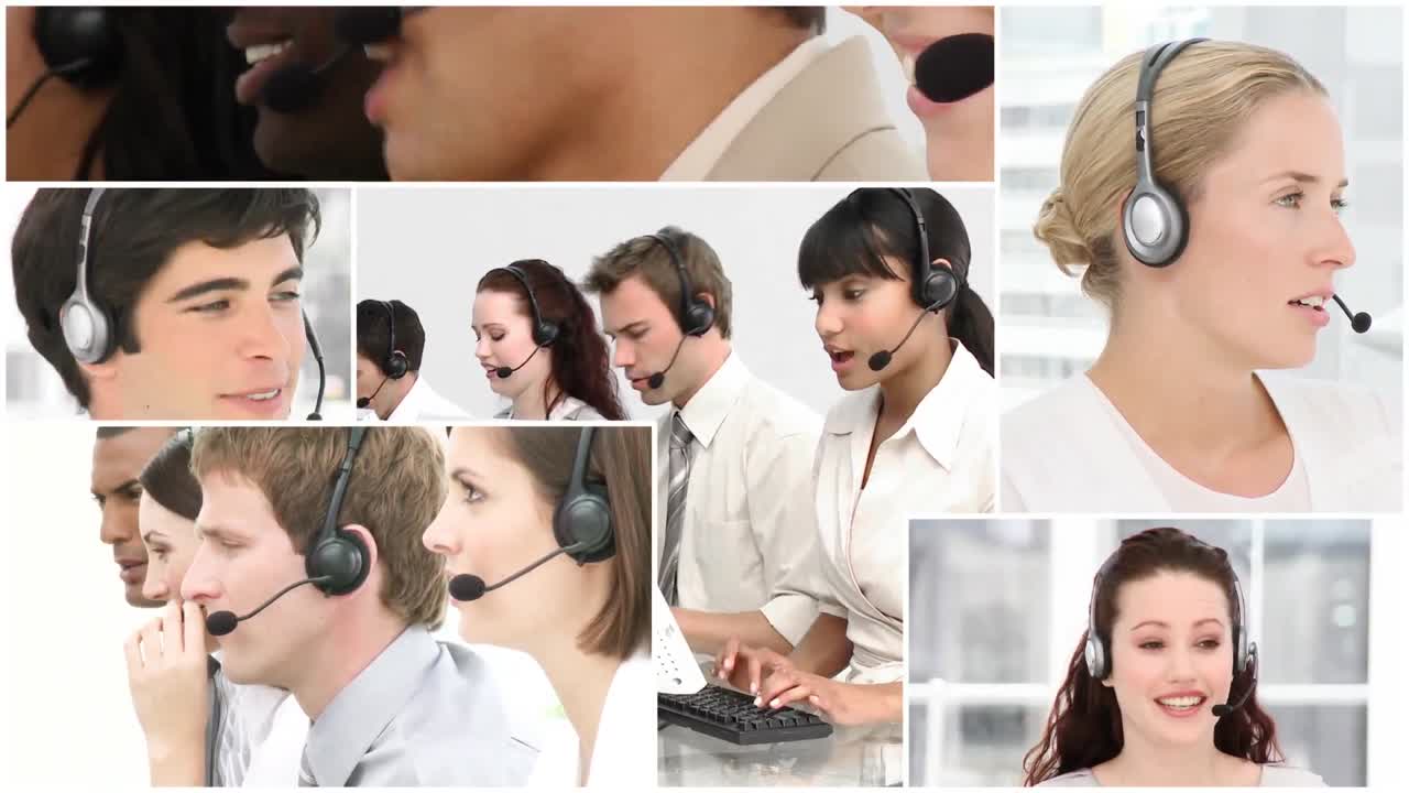 collage de imágenes de negocios