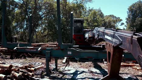 capturador de troncos de garras y remolque en tiro de seguimiento forestal de florida