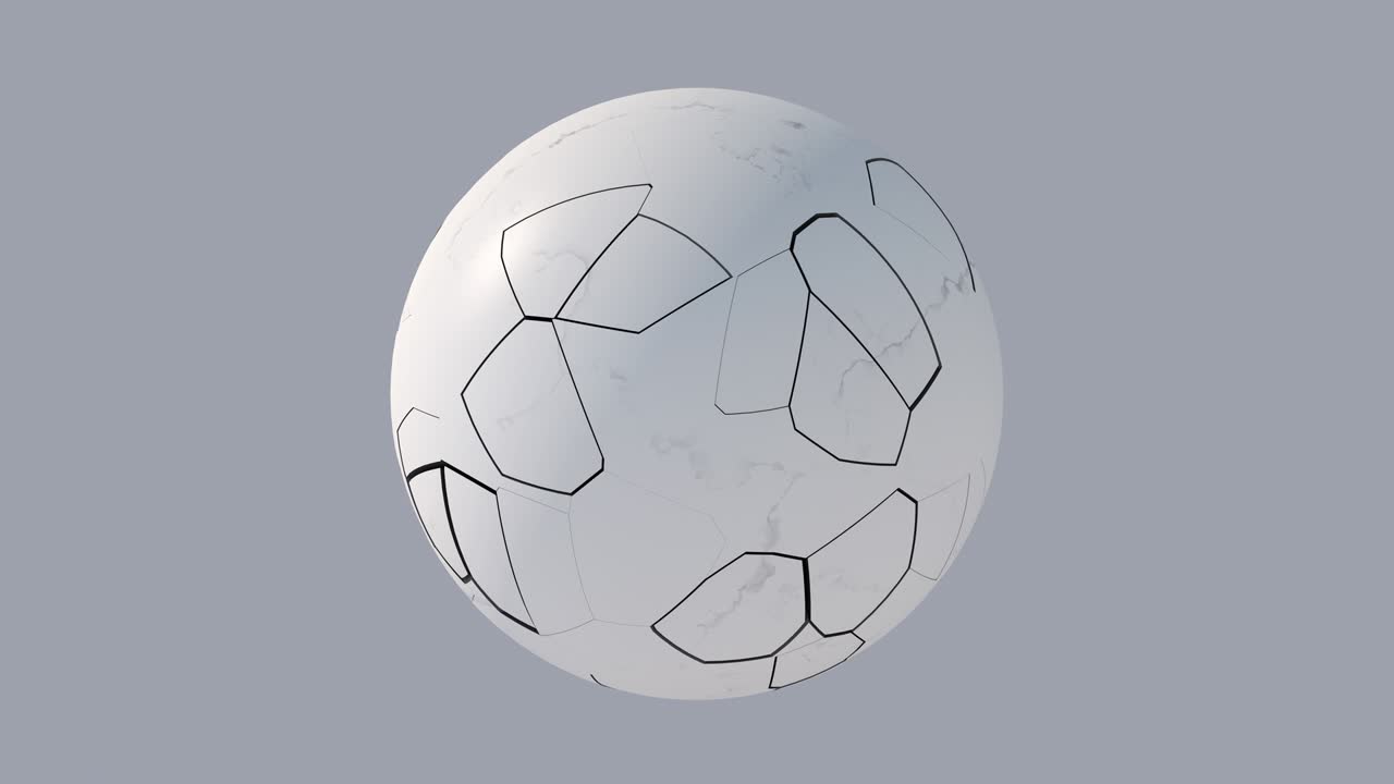 белая и черная сломанная сфера. абстрактная анимация, 3d-рендер.