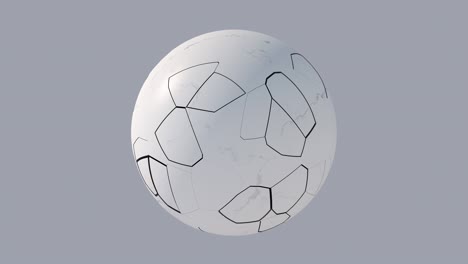 esfera rota blanca y negra. animación abstracta, renderizado en 3d.