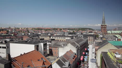 Panoramablick-Von-Der-Skyline-Von-Aarhus-Vom-Salling-Dach-4k