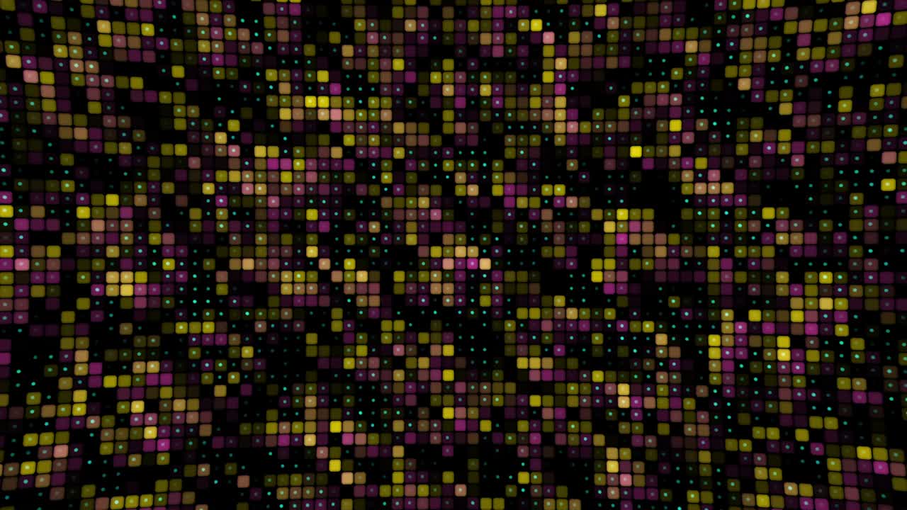 Seamless loop animated mosaic with random square tiles. Simple motion graphic background