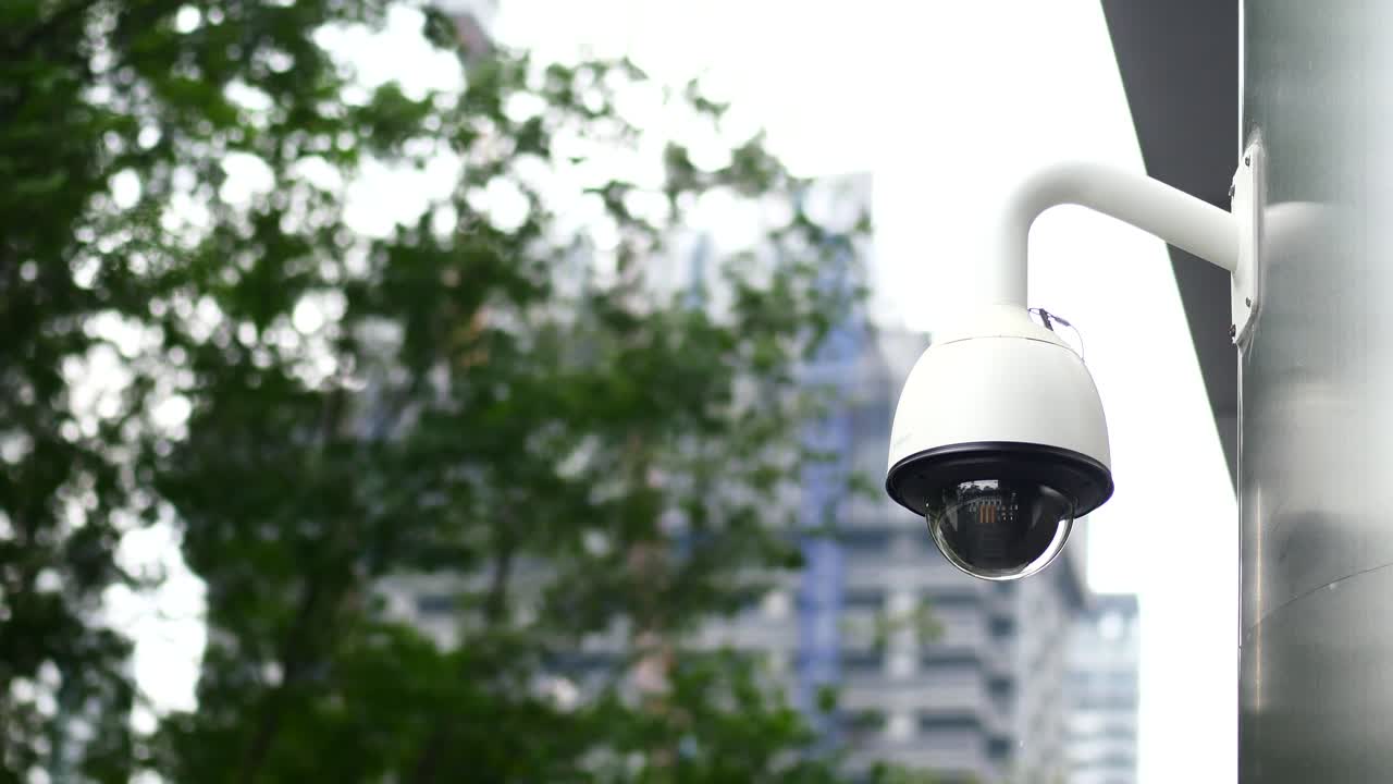 Cctv security camera operating outdoor ,