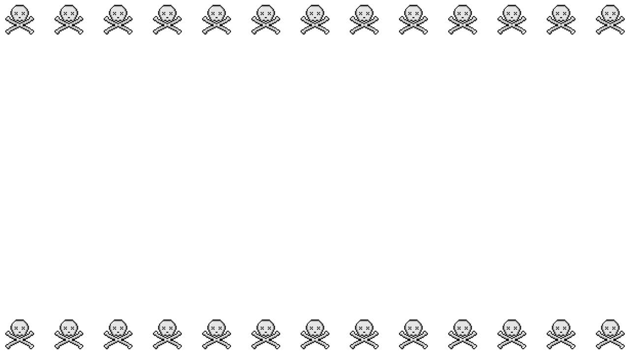 Pixel Art Cross bones Frame Animated Overlay 1080p Transparent 30 fps (1).mov